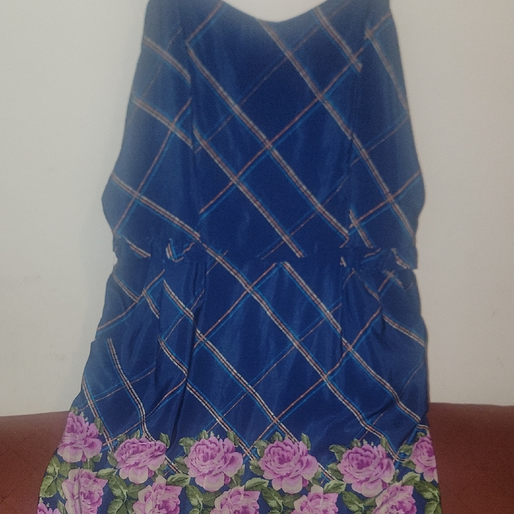 Xhilaration Blue and Purple Embellished Sleeveless Mini Dress
